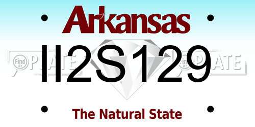 II2S129 Arkansas License Plate