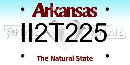II2T225 Arkansas License Plate