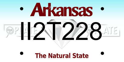 II2T228 Arkansas License Plate
