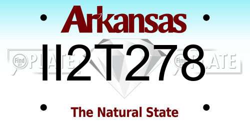 II2T278 Arkansas License Plate