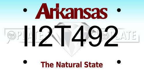 II2T492 Arkansas License Plate