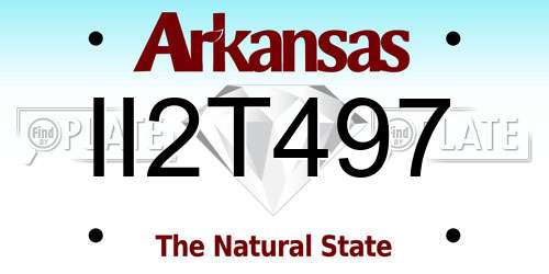 II2T497 Arkansas License Plate
