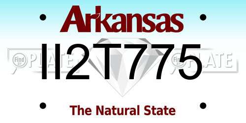II2T775 Arkansas License Plate