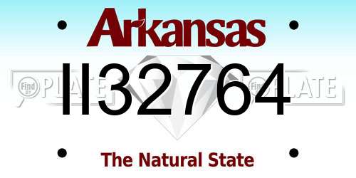 II32764 Arkansas License Plate