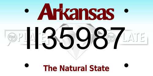 II35987 Arkansas License Plate