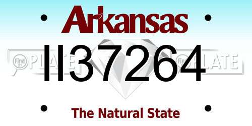 II37264 Arkansas License Plate