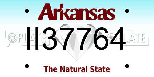II37764 Arkansas License Plate