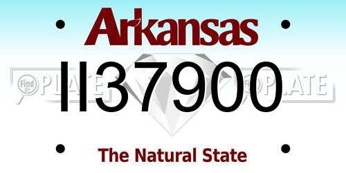 II37900 Arkansas License Plate