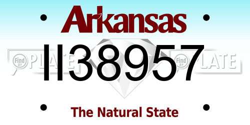 II38957 Arkansas License Plate