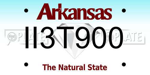 II3T900 Arkansas License Plate