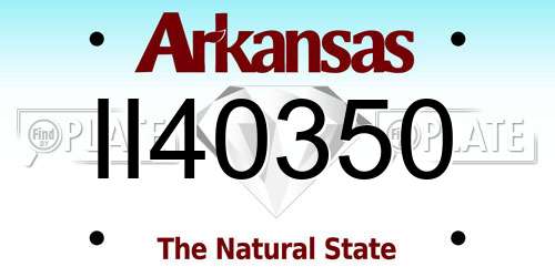 II40350 Arkansas License Plate