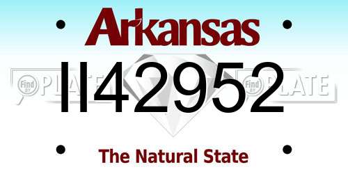 II42952 Arkansas License Plate