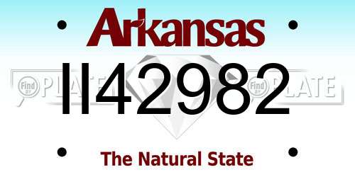 II42982 Arkansas License Plate