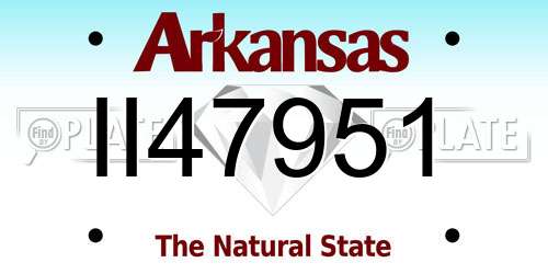 II47951 Arkansas License Plate