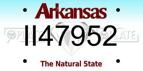 II47952 Arkansas License Plate