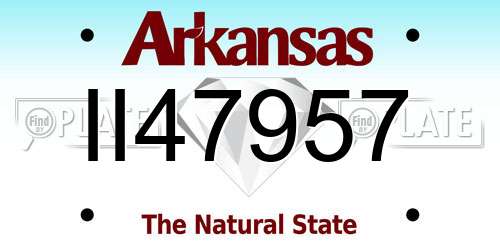 II47957 Arkansas License Plate