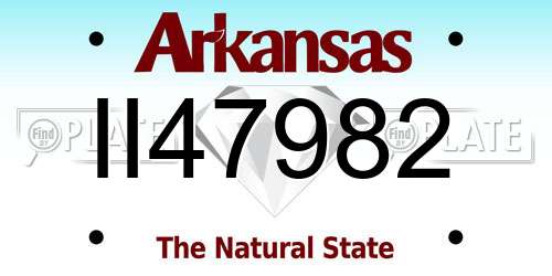 II47982 Arkansas License Plate