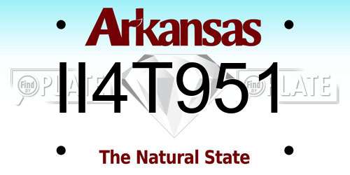 II4T951 Arkansas License Plate