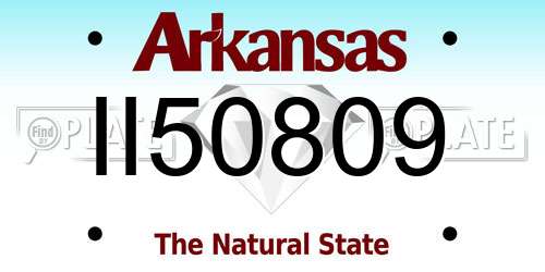 II50809 Arkansas License Plate