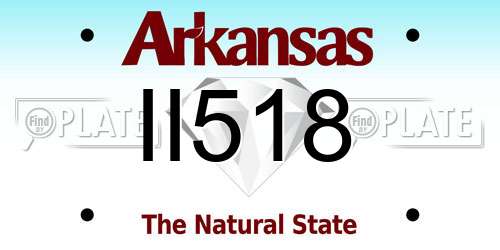 II518 Arkansas License Plate