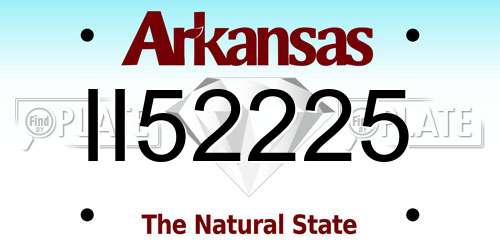 II52225 Arkansas License Plate