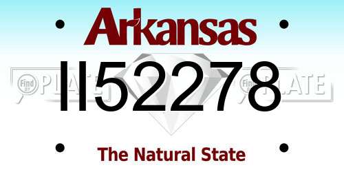 II52278 Arkansas License Plate