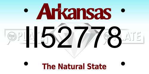 II52778 Arkansas License Plate