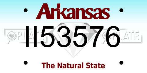 II53576 Arkansas License Plate