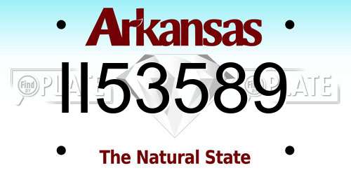 II53589 Arkansas License Plate