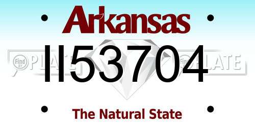 II53704 Arkansas License Plate
