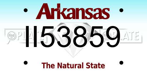 II53859 Arkansas License Plate