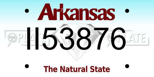 II53876 Arkansas License Plate