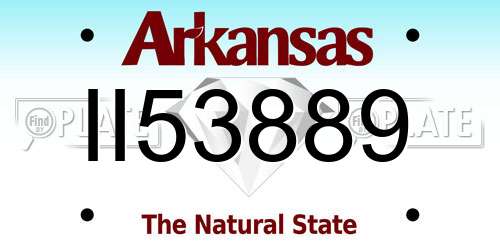 II53889 Arkansas License Plate