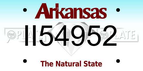 II54952 Arkansas License Plate