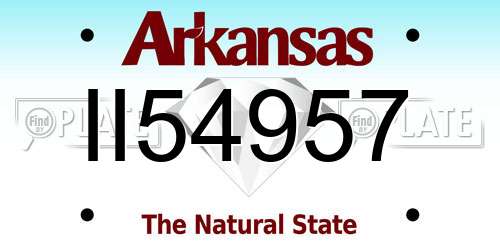 II54957 Arkansas License Plate