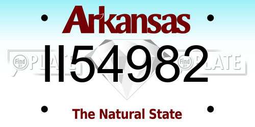 II54982 Arkansas License Plate