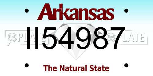II54987 Arkansas License Plate