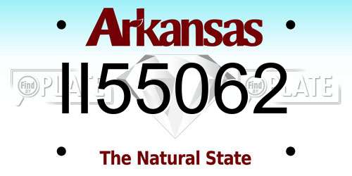 II55062 Arkansas License Plate
