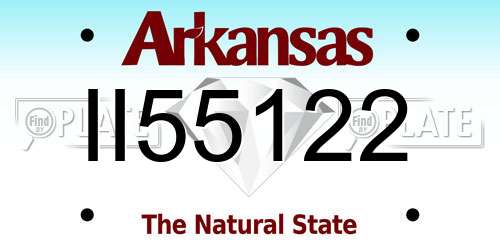 II55122 Arkansas License Plate