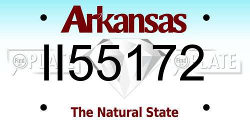 II55172 Arkansas License Plate