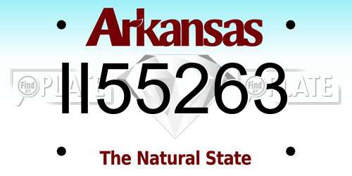 II55263 Arkansas License Plate
