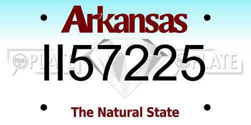 II57225 Arkansas License Plate
