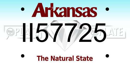 II57725 Arkansas License Plate