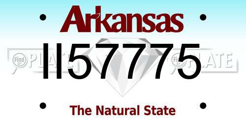 II57775 Arkansas License Plate