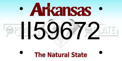II59672 Arkansas License Plate