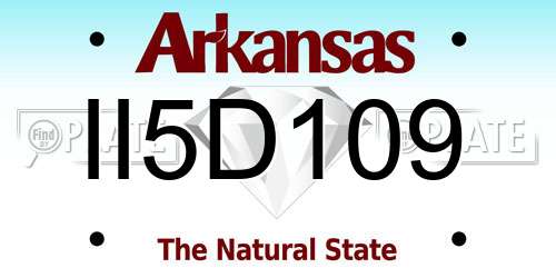 II5D109 Arkansas License Plate