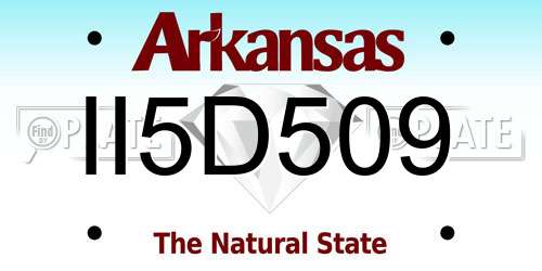 II5D509 Arkansas License Plate