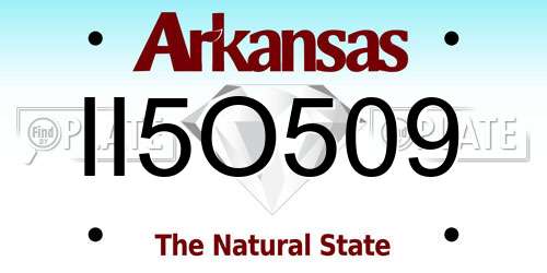 II5O509 Arkansas License Plate