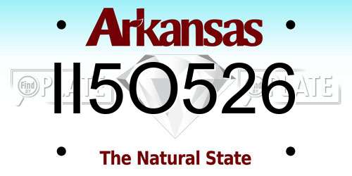 II5O526 Arkansas License Plate
