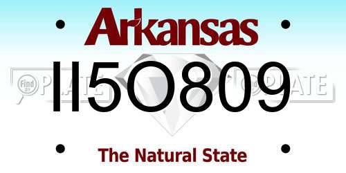 II5O809 Arkansas License Plate